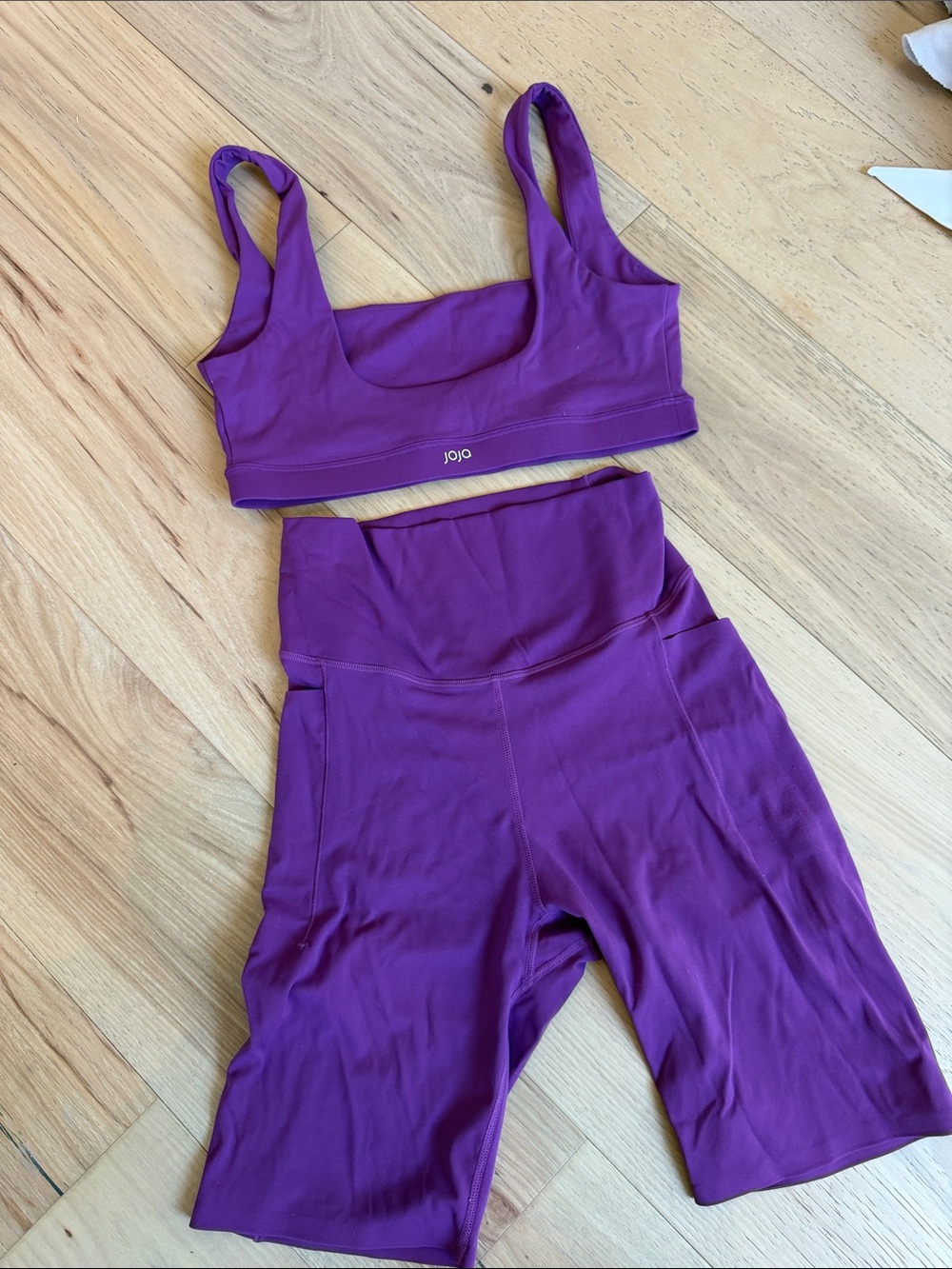Jojo Purple High-Waist Bike Shorts